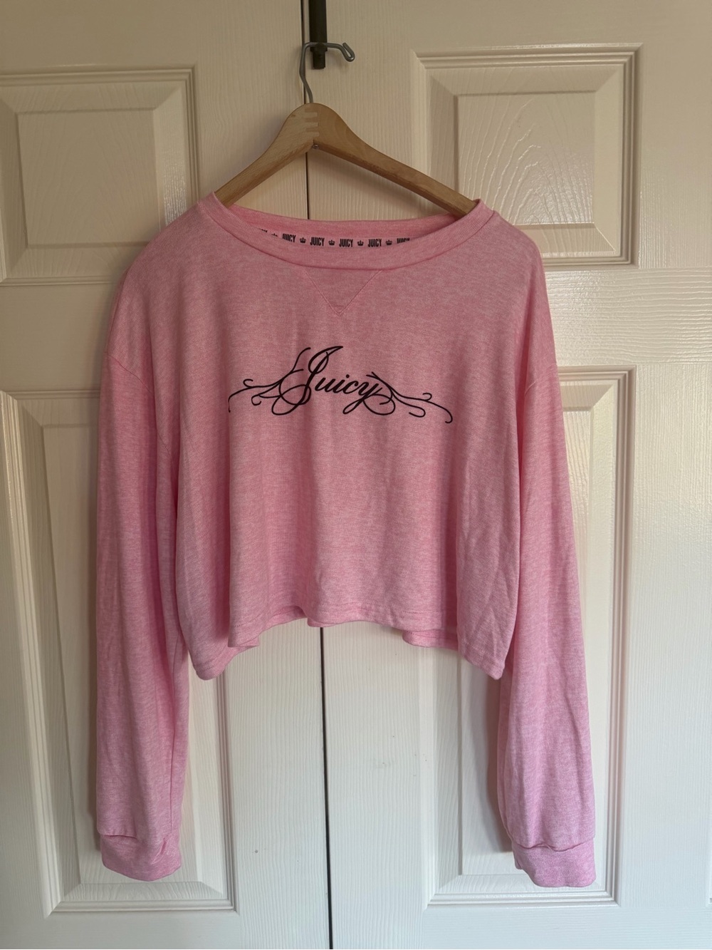 Juicy Couture Pink Cropped Long-Sleeve shirt